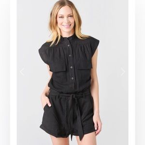 Frame linen romper